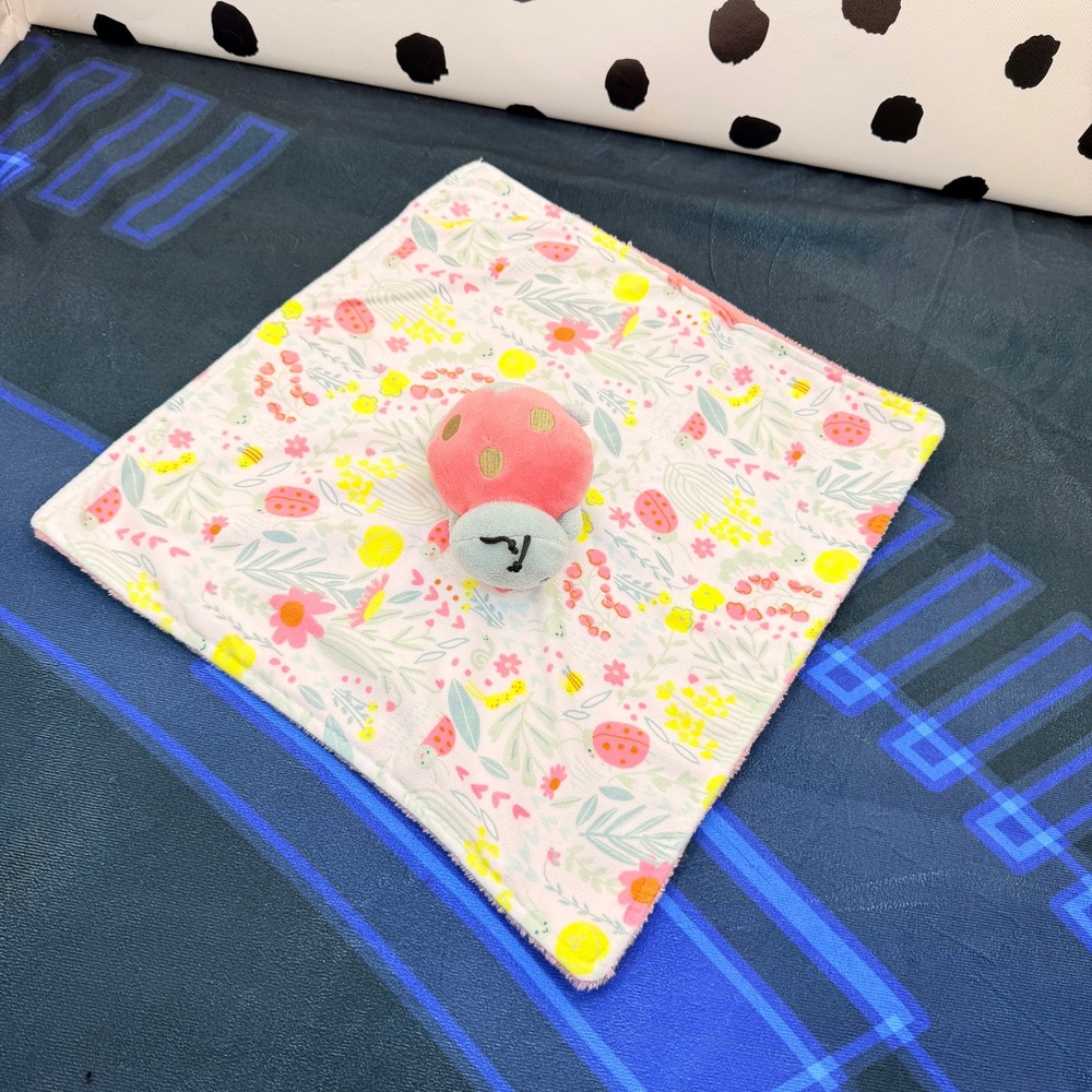 Just One You by Carters Lovey Baby Pink Floral Ladybug Security Blanket